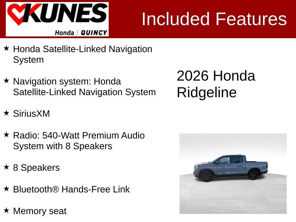 new 2026 Honda Ridgeline car, priced at $45,892