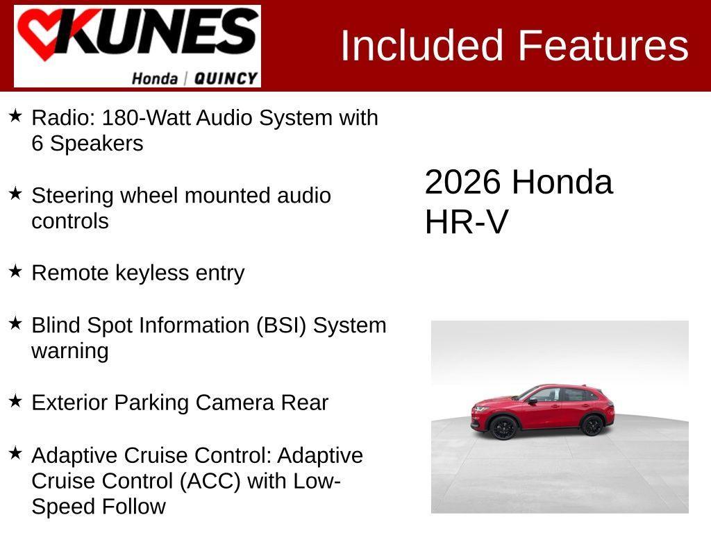 new 2026 Honda HR-V car, priced at $31,662