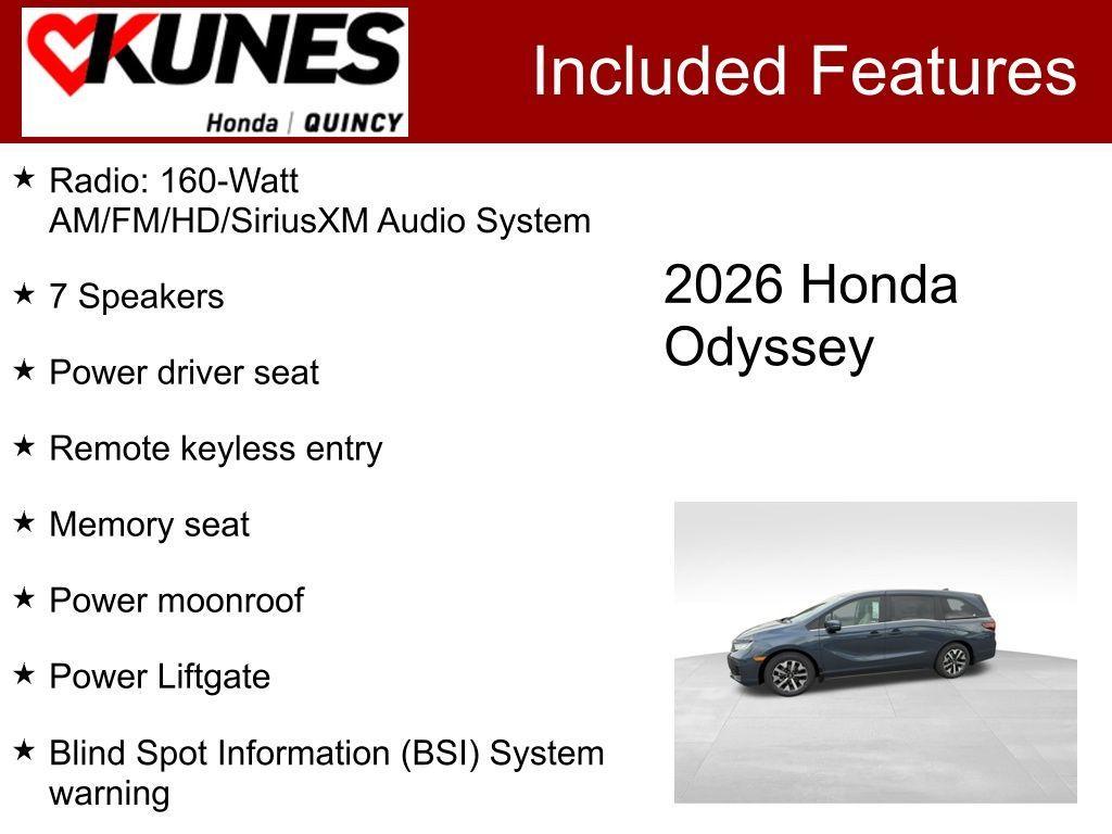 new 2026 Honda Odyssey car, priced at $44,202