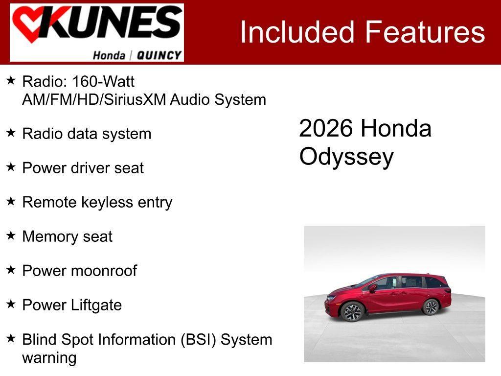 new 2026 Honda Odyssey car, priced at $44,657