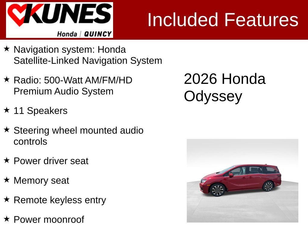 new 2026 Honda Odyssey car, priced at $54,057