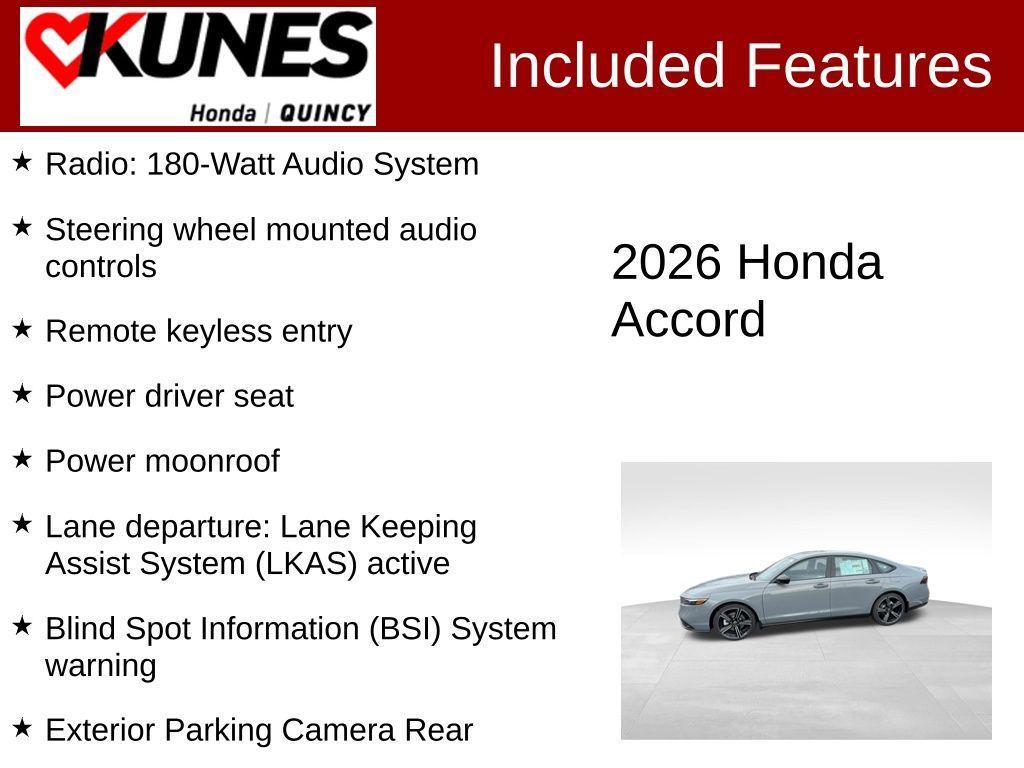 new 2026 Honda Accord Hybrid car, priced at $35,357
