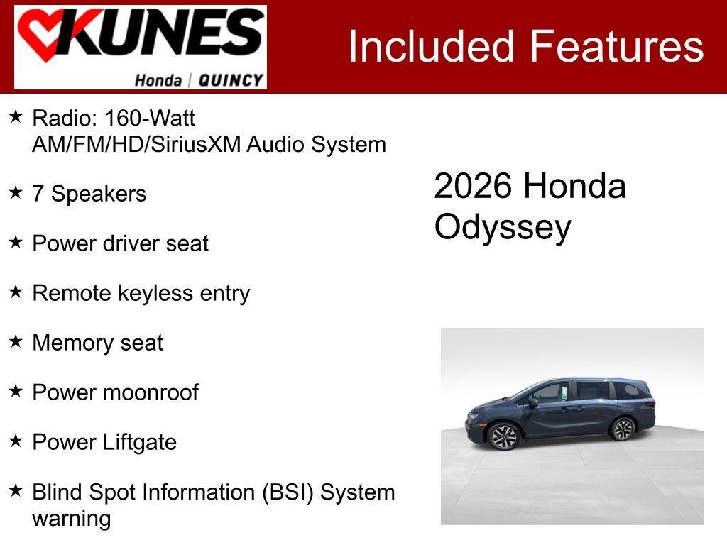 new 2026 Honda Odyssey car, priced at $44,202