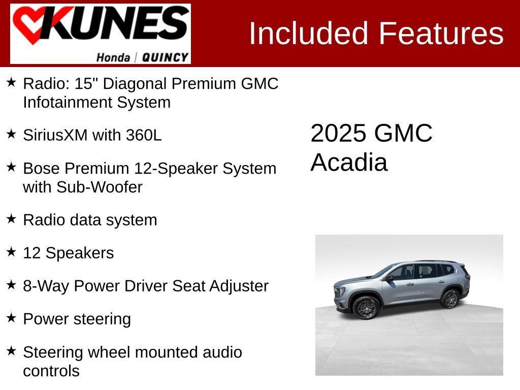 used 2025 GMC Acadia car, priced at $33,491