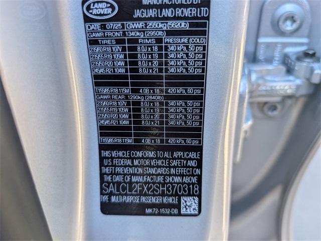 new 2025 Land Rover Discovery Sport car, priced at $59,653