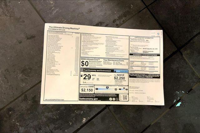 new 2026 BMW X3 car, priced at $53,375