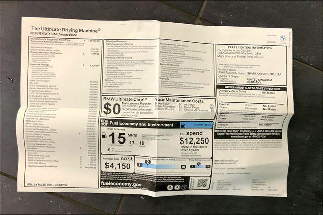 new 2026 BMW X6 M car, priced at $146,940