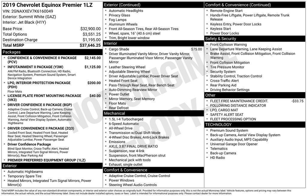 used 2019 Chevrolet Equinox car, priced at $16,871
