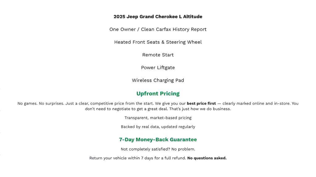 used 2025 Jeep Grand Cherokee L car, priced at $35,893