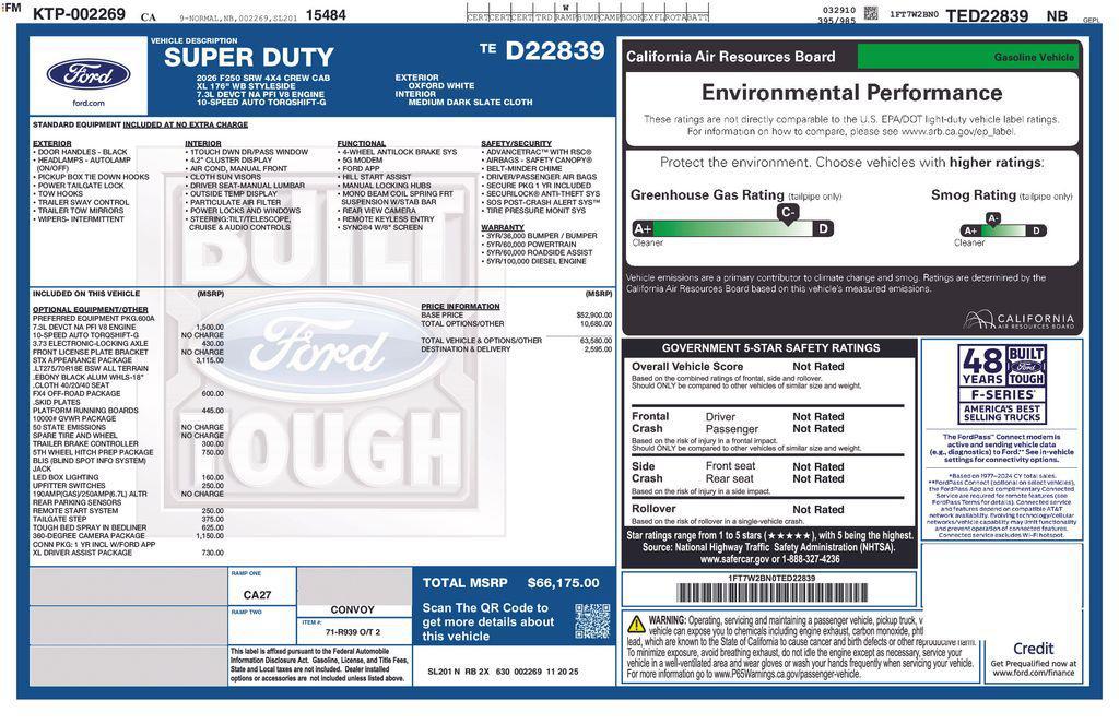 new 2026 Ford F-250 car, priced at $66,175
