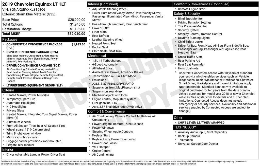 used 2019 Chevrolet Equinox car, priced at $14,200