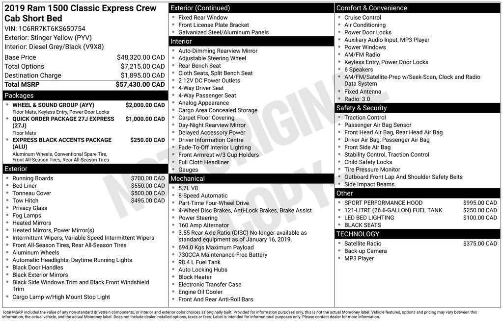 used 2019 Ram 1500 Classic car, priced at $27,900