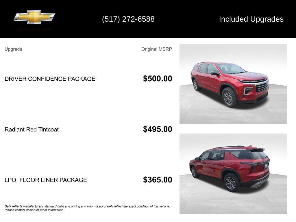 used 2025 Chevrolet Traverse car, priced at $41,950