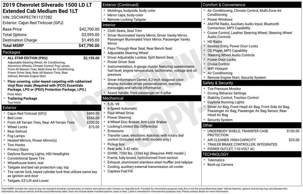 used 2019 Chevrolet Silverado 1500 LD car, priced at $22,500