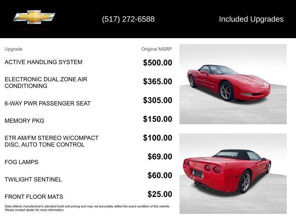 used 1999 Chevrolet Corvette car, priced at $14,650