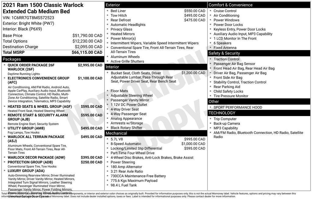 used 2021 Ram 1500 Classic car, priced at $28,900