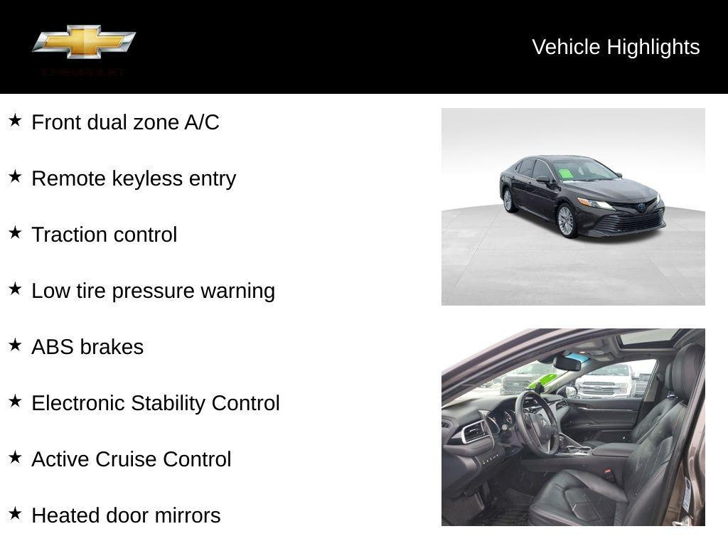 used 2018 Toyota Camry Hybrid car, priced at $16,500