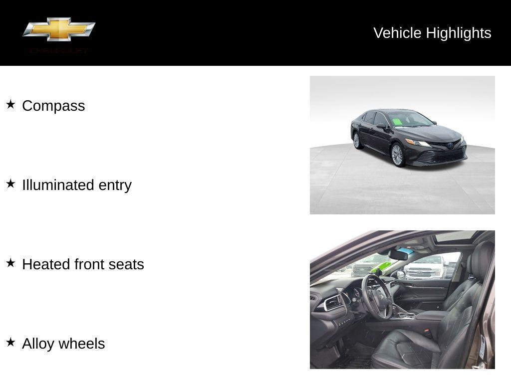 used 2018 Toyota Camry Hybrid car, priced at $16,500