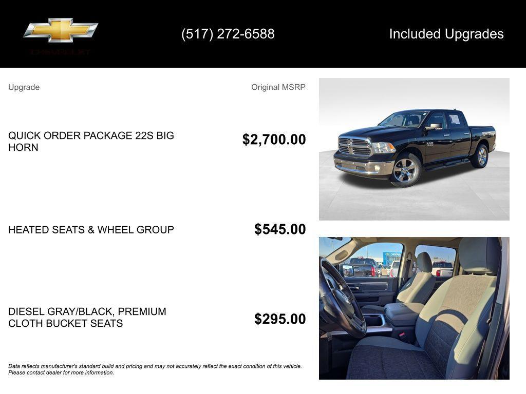 used 2017 Ram 1500 car, priced at $18,100