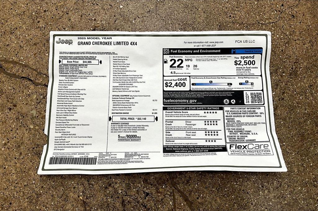 new 2025 Jeep Grand Cherokee car, priced at $46,805