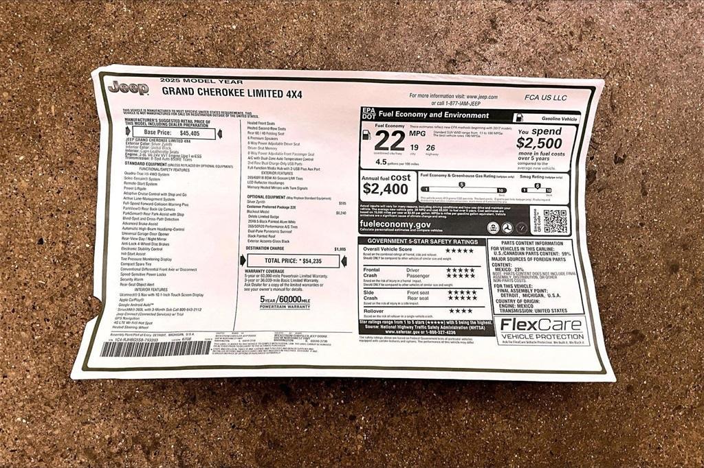 new 2025 Jeep Grand Cherokee car, priced at $49,730