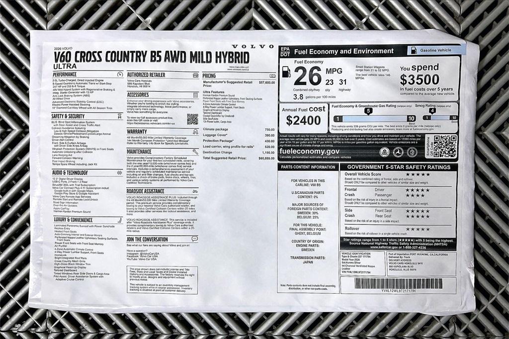 new 2026 Volvo V60 Cross Country car