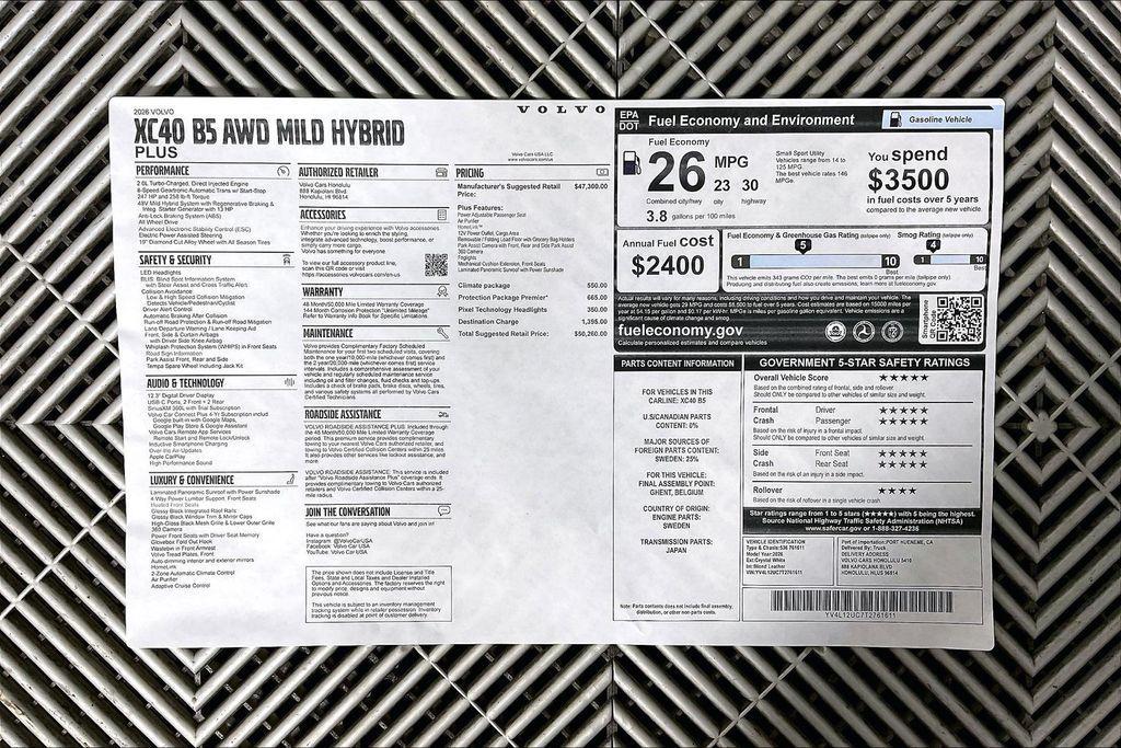 new 2026 Volvo XC40 car