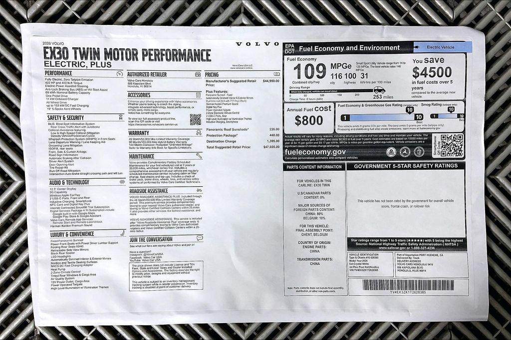 new 2026 Volvo EX30 car