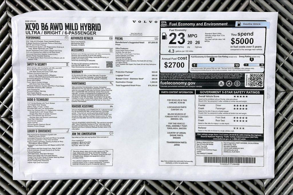new 2026 Volvo XC90 car