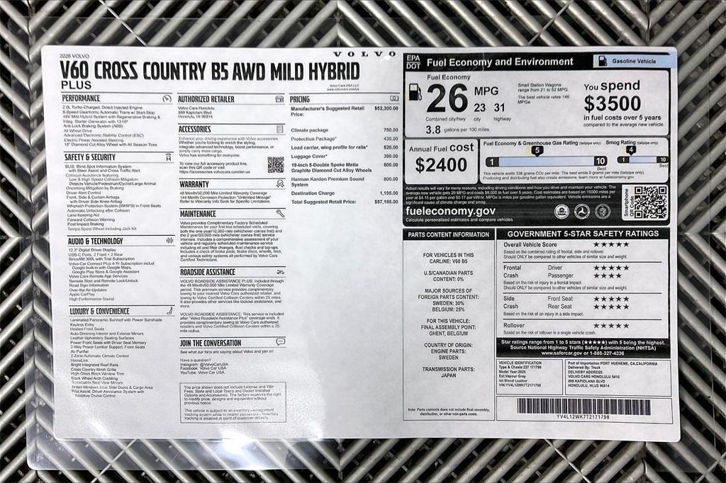 new 2026 Volvo V60 Cross Country car