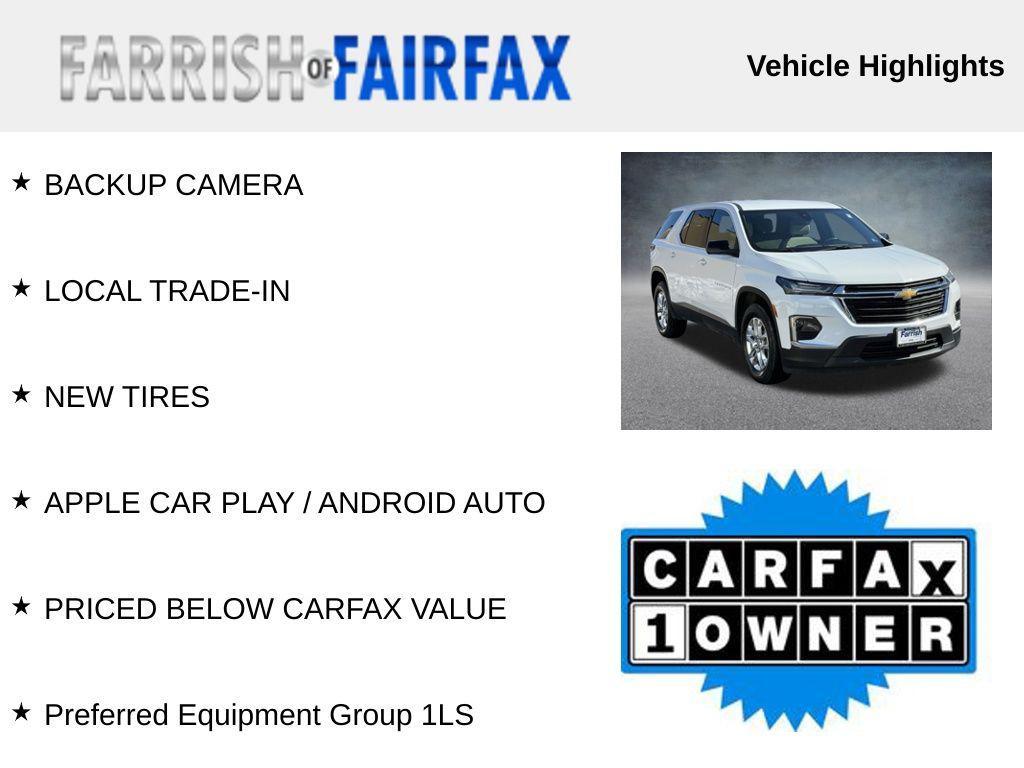 used 2023 Chevrolet Traverse car, priced at $22,900