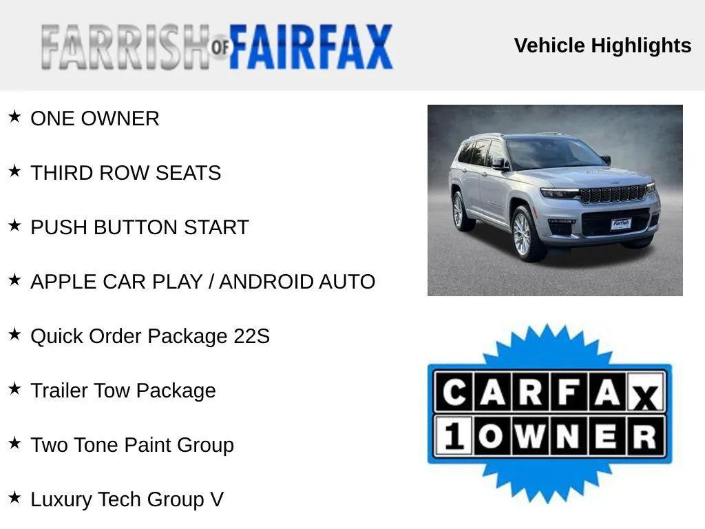 used 2021 Jeep Grand Cherokee L car, priced at $32,500