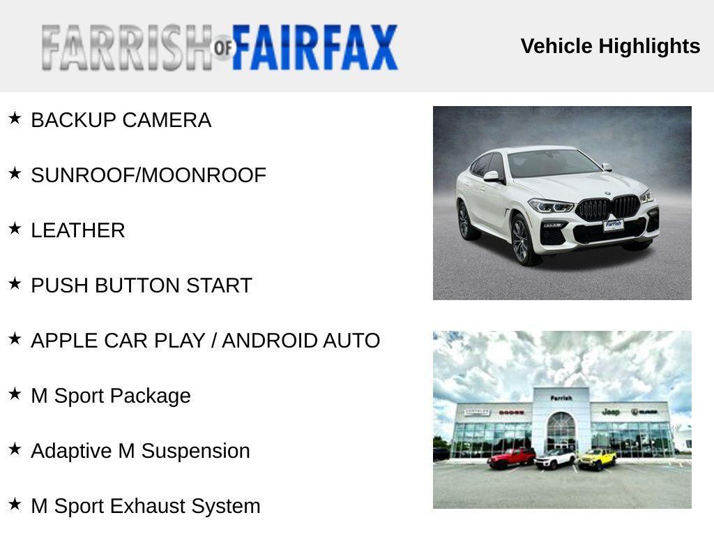 used 2020 BMW X6 car, priced at $41,500