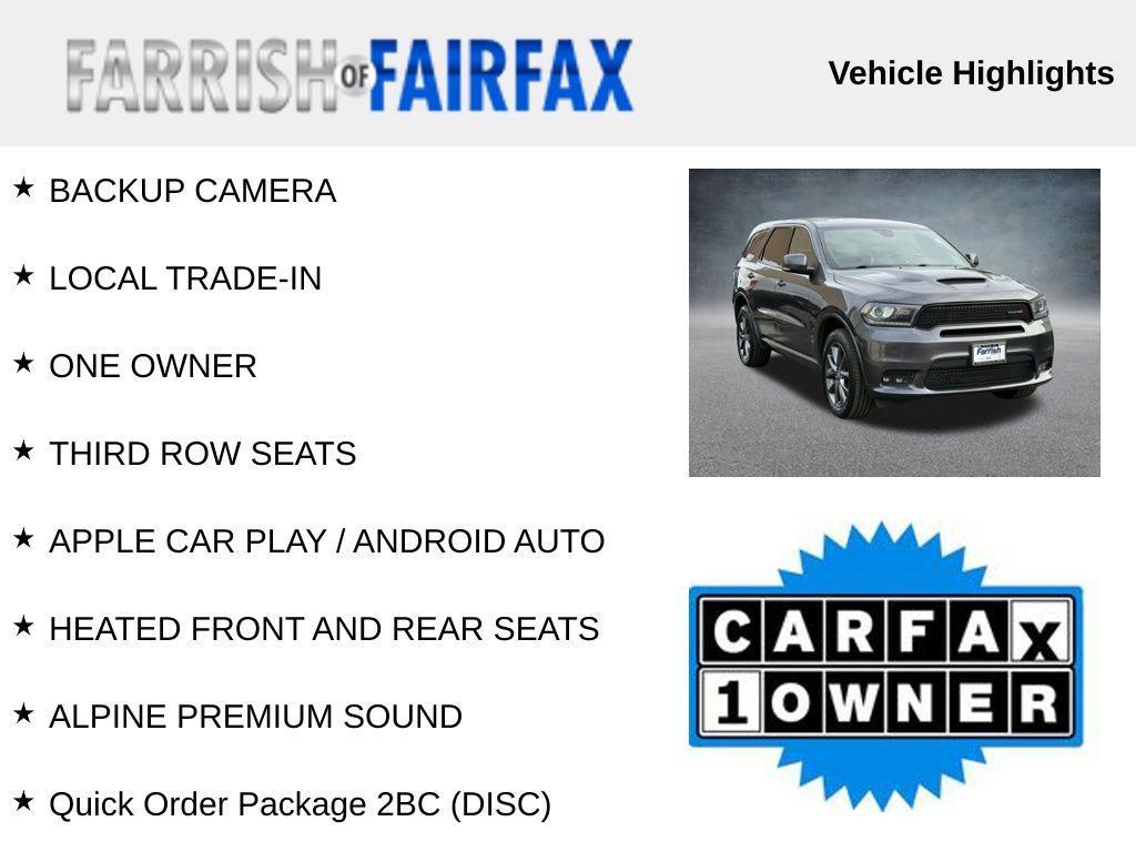 used 2018 Dodge Durango car, priced at $18,500