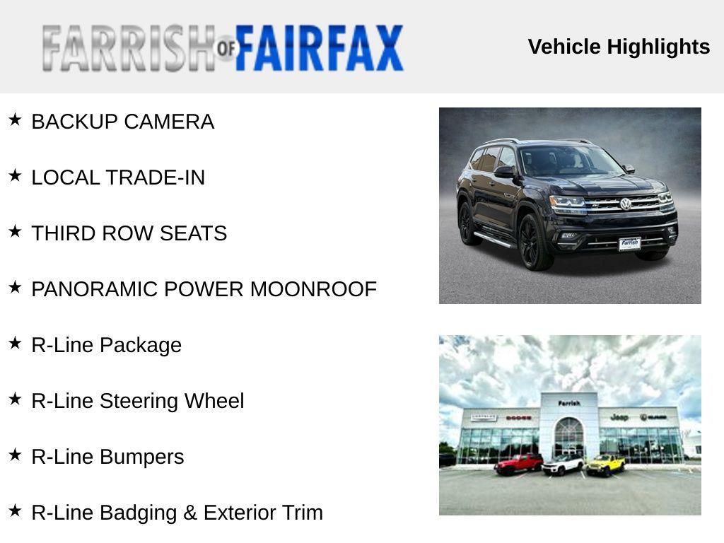 used 2018 Volkswagen Atlas car, priced at $13,495
