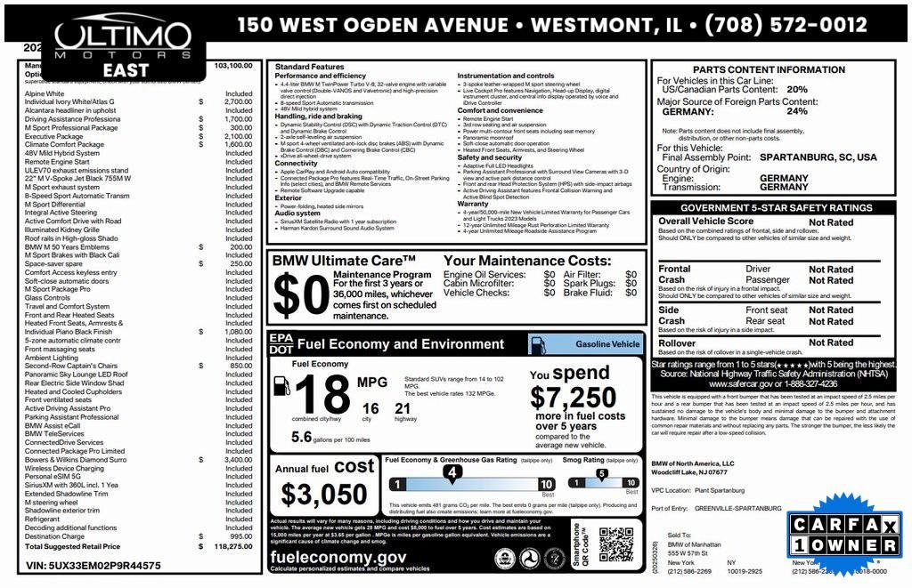 used 2023 BMW X7 car