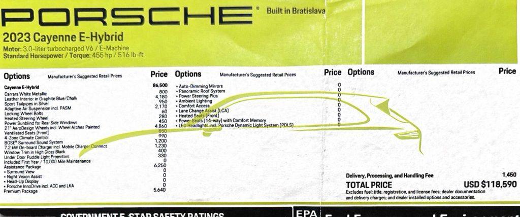 used 2023 Porsche Cayenne car, priced at $64,980