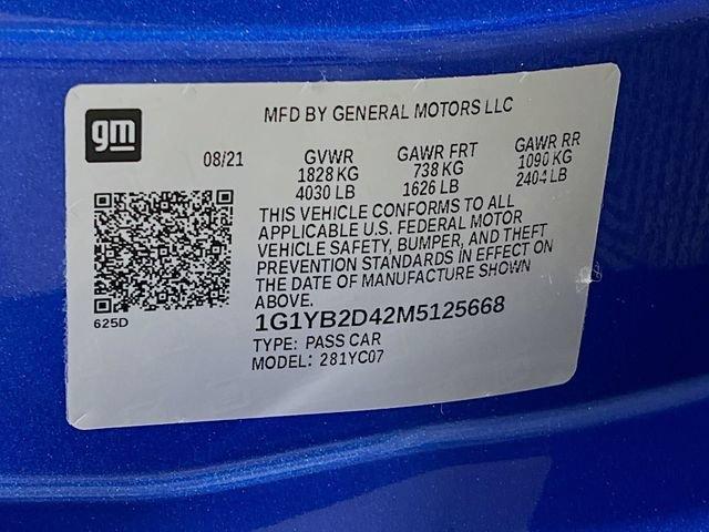 used 2021 Chevrolet Corvette car, priced at $69,975