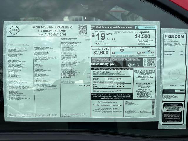 new 2026 Nissan Frontier car