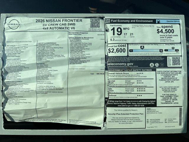 new 2026 Nissan Frontier car