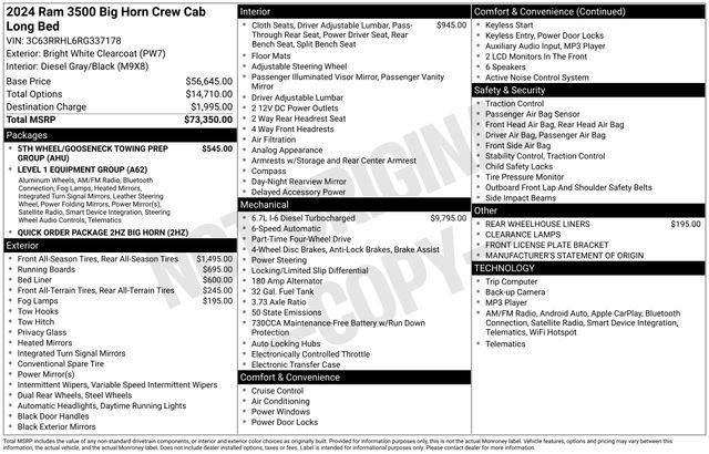 used 2024 Ram 3500 car, priced at $50,997