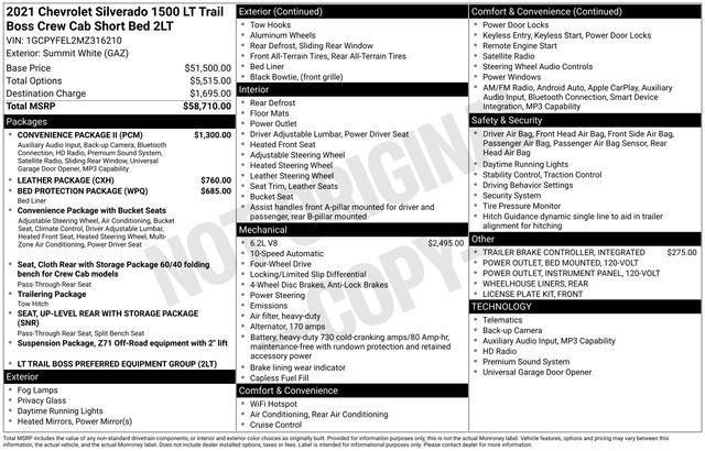 used 2021 Chevrolet Silverado 1500 car, priced at $30,597