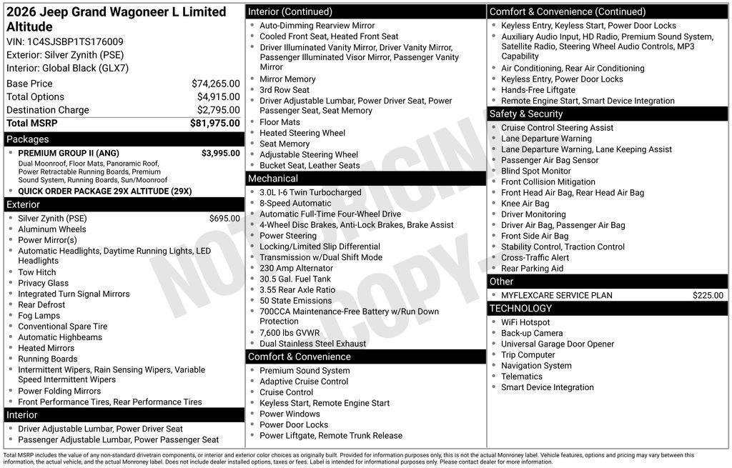 new 2026 Jeep Grand Wagoneer L car, priced at $74,248