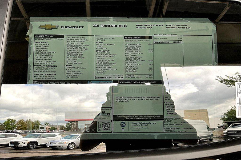 new 2026 Chevrolet TrailBlazer car, priced at $24,307