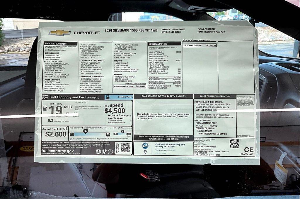 new 2026 Chevrolet Silverado 1500 car, priced at $37,022