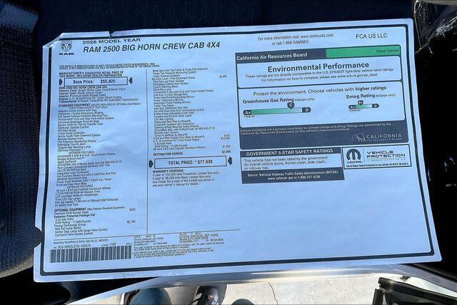 new 2026 Ram 2500 car, priced at $71,988