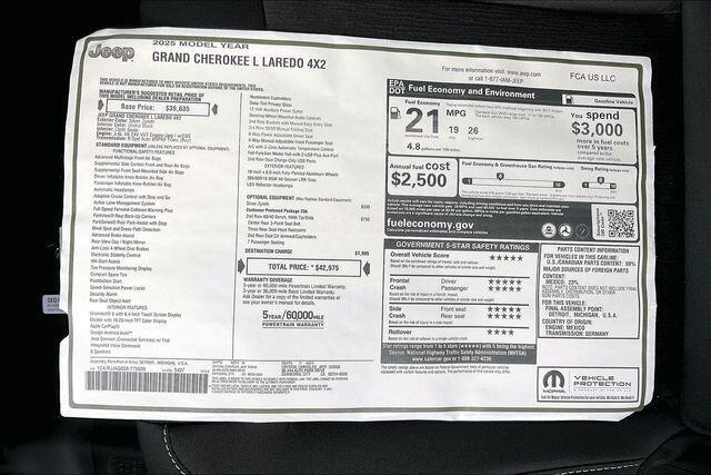 new 2025 Jeep Grand Cherokee L car, priced at $35,070