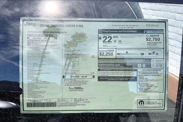 new 2026 Jeep Grand Cherokee car, priced at $44,000