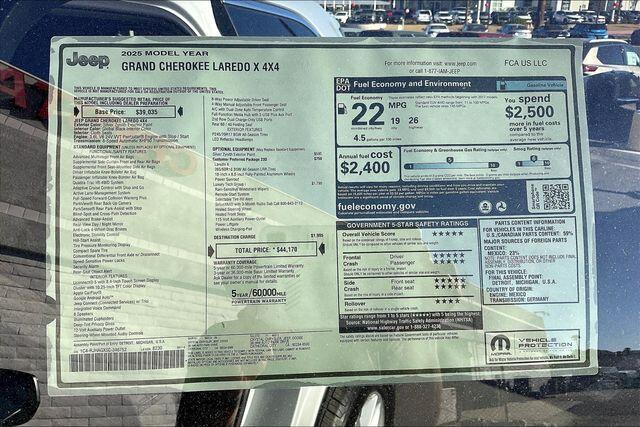 new 2025 Jeep Grand Cherokee car, priced at $35,730