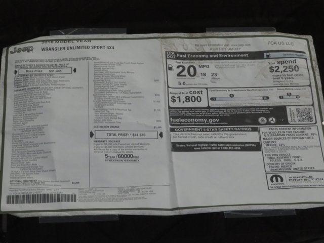 new 2018 Jeep Wrangler Unlimited car